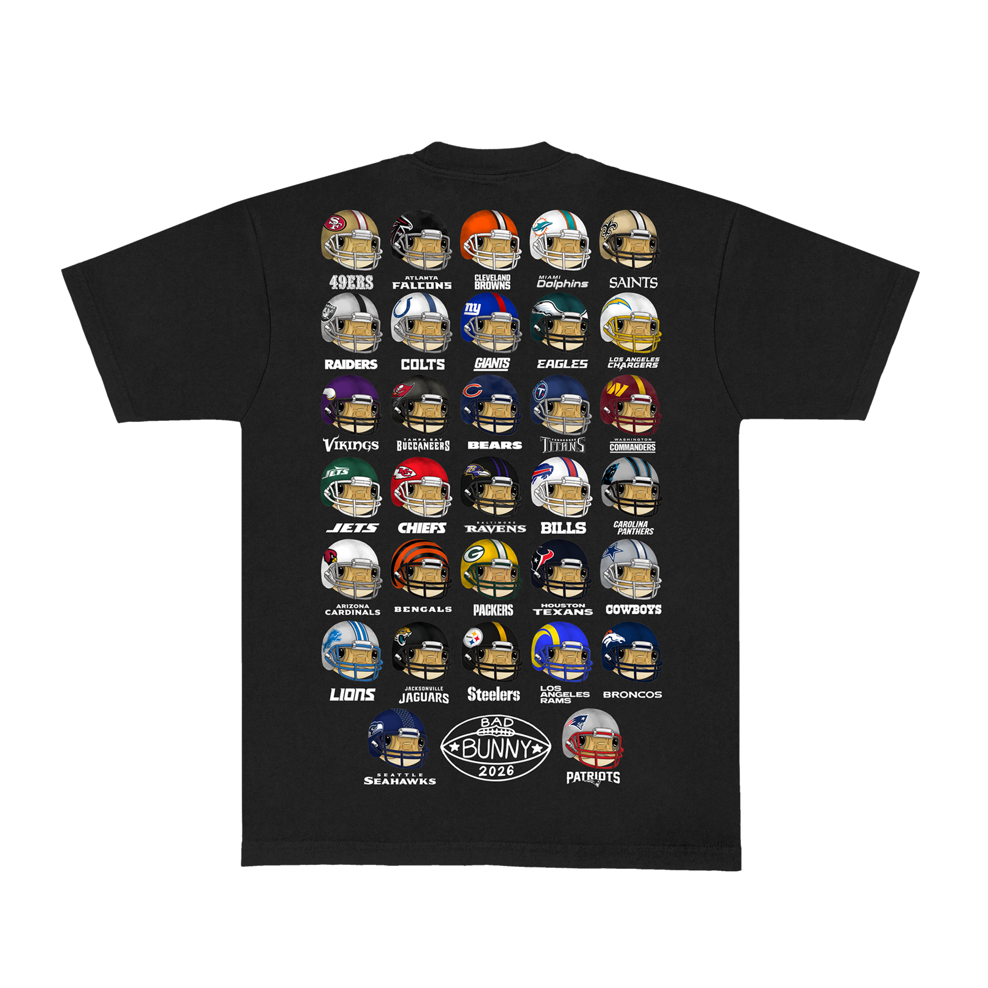 bunny football helmet Bad Bunny x Super Tazón Helmet T-Shirt – Bad Bunny x NFL