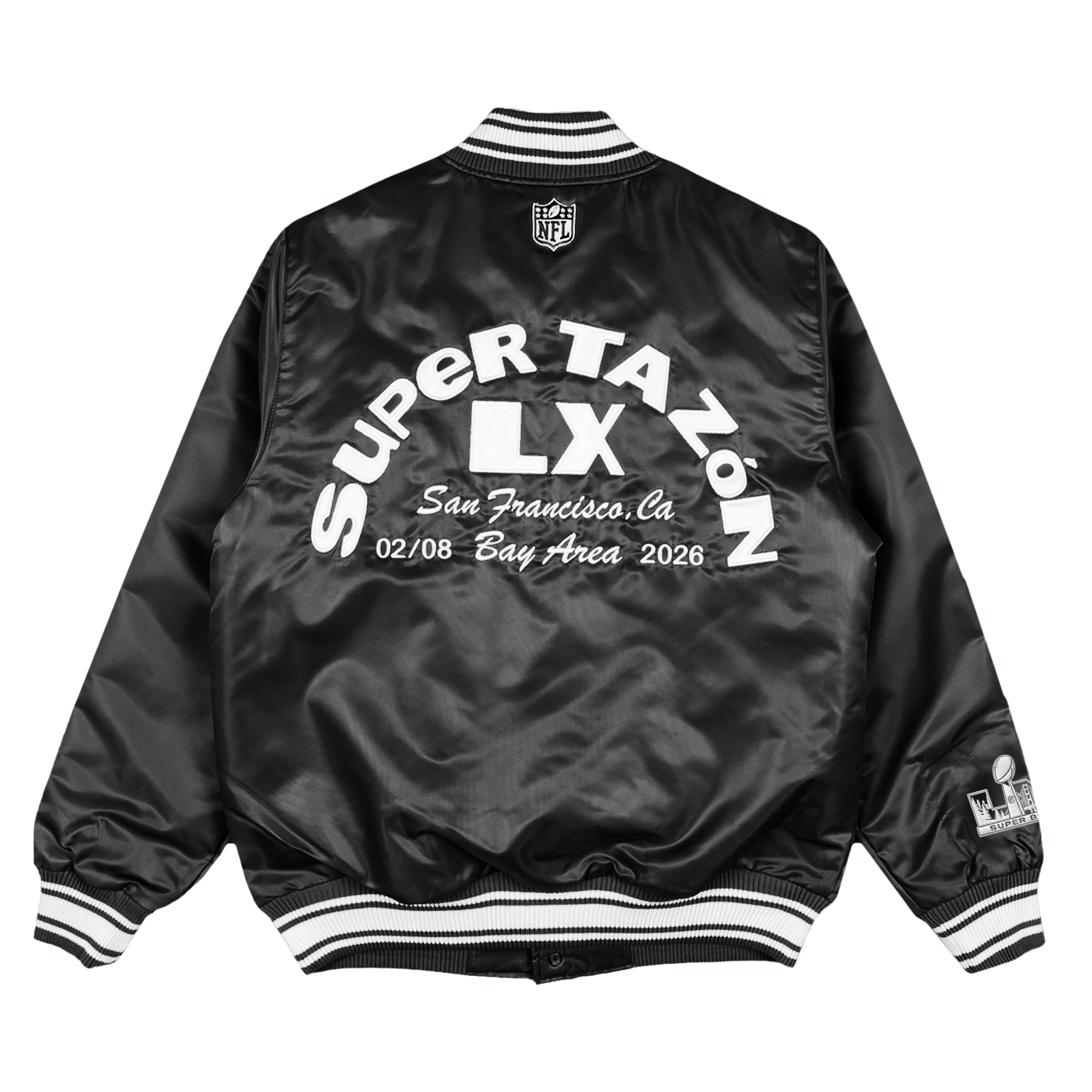 Bad Bunny x Super Tazón Black Starter Jacket