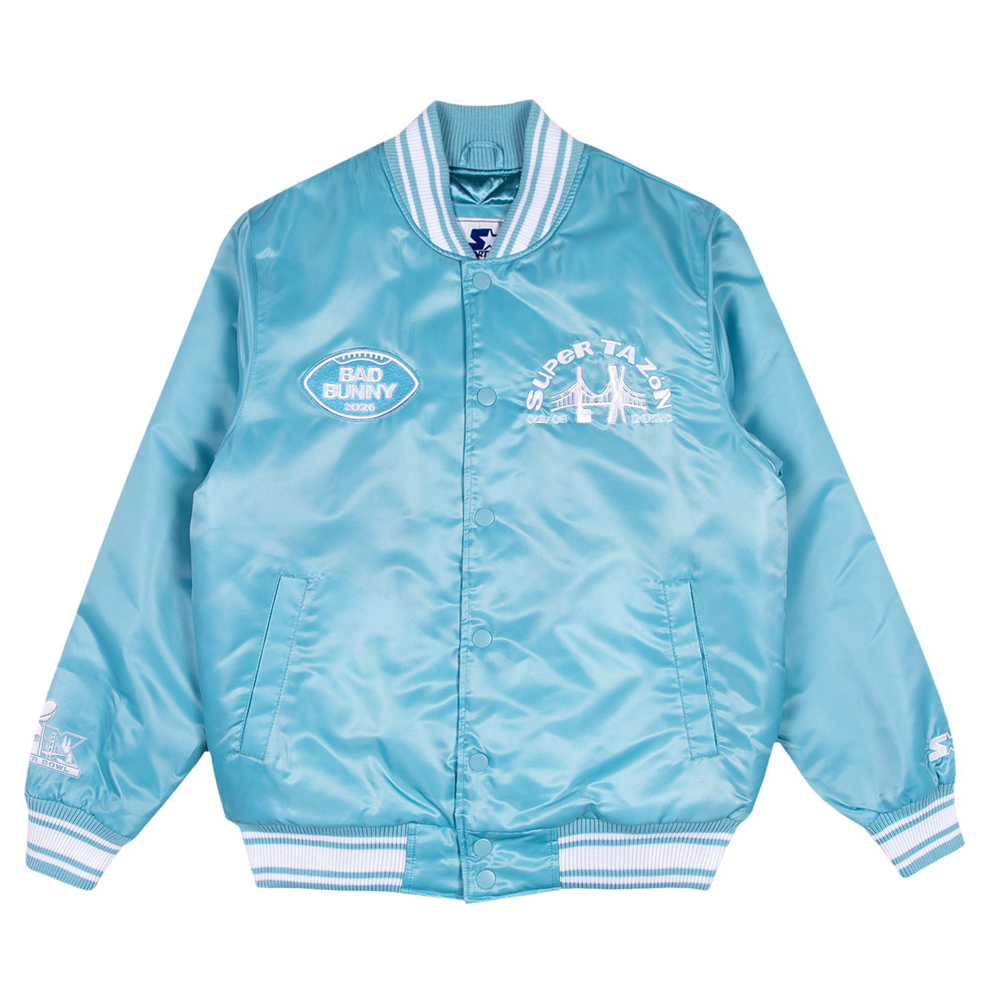 Bad Bunny x Super Tazón Light Blue Starter Jacket